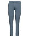 Boglioli Man Pants Slate Blue Size 30 Cotton, Elastane