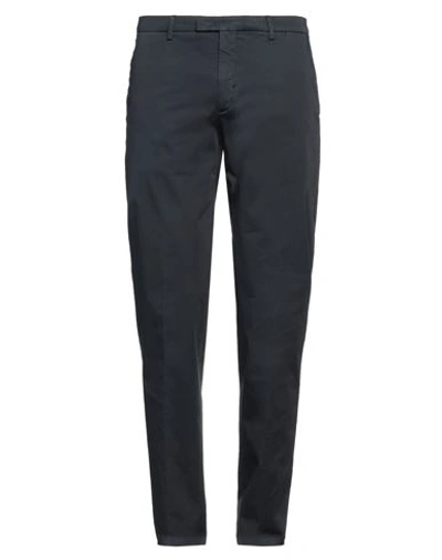 Boglioli Man Pants Midnight Blue Size 36 Cotton, Elastane In Blue