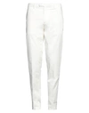Boglioli Man Pants White Size 38 Cotton, Elastane