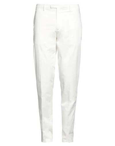 Boglioli Man Pants White Size 38 Cotton, Elastane In White