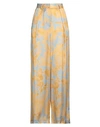 Kaos Woman Pants Yellow Size 8 Viscose In Yellow