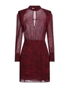 Dondup Woman Mini Dress Burgundy Size 6 Viscose In Red
