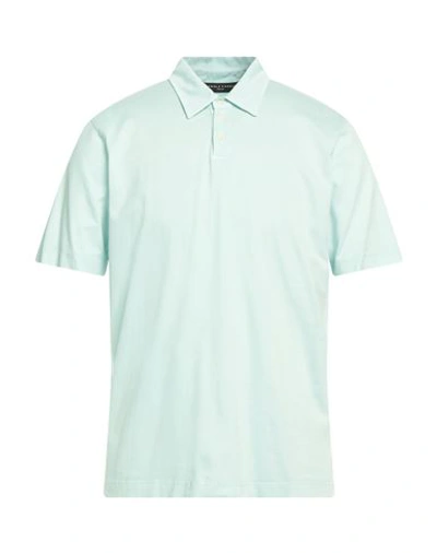 Daniele Fiesoli Man Polo Shirt Sky Blue Size M Mako Cotton