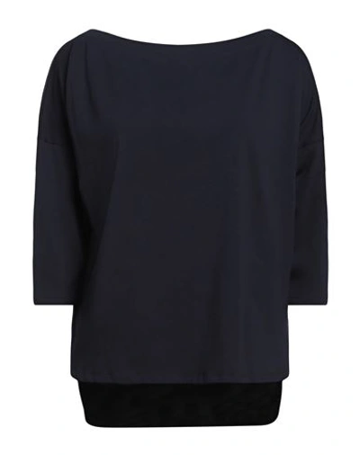 Snobby Sheep Woman T-shirt Navy Blue Size 10 Cotton, Elastane
