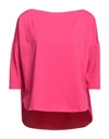 Snobby Sheep Woman T-shirt Fuchsia Size 10 Cotton, Elastane In Pink