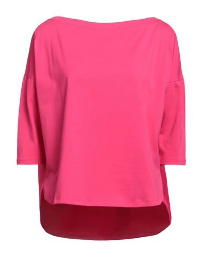Snobby Sheep Woman T-shirt Fuchsia Size 8 Cotton, Elastane In Pink