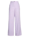 Kiltie Woman Pants Lilac Size 8 Cotton, Elastane In Purple