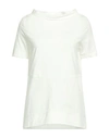Alpha Studio Woman T-shirt Ivory Size 10 Cotton, Elastane In White