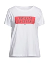 Armani Exchange Woman T-shirt White Size M Cotton