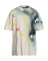 Palm Angels Sprayed Stars Vintage T-shirts In White