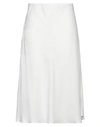 Diana Gallesi Woman Midi Skirt White Size 14 Polyester