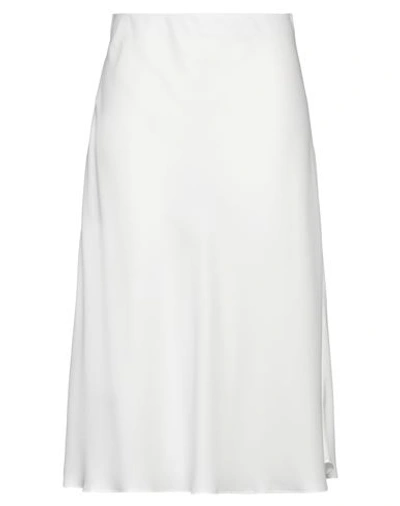 Diana Gallesi Woman Midi Skirt White Size 14 Polyester