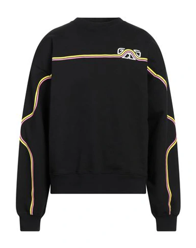Gcds Waved Logo Sweatshirt In Black