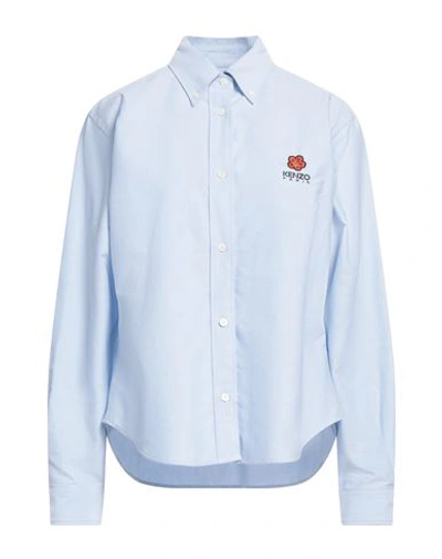 Kenzo Woman Shirt Sky Blue Size 6 Cotton