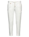 Barbati Man Pants White Size 36 Cotton, Polyamide, Elastane