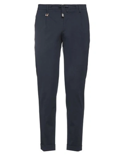 Barbati Man Pants Navy Blue Size 38 Cotton, Polyamide, Elastane In Navy Blue