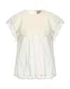 Même Road Woman Top Ivory Size 4 Cotton In White