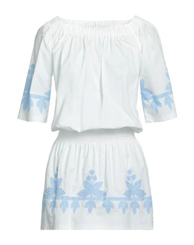 Compagnia Italiana Woman Mini Dress White Size 4 Cotton
