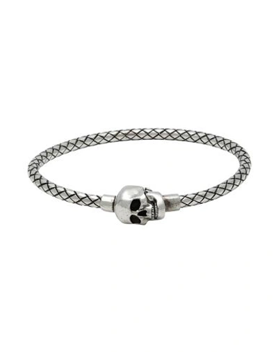 Alexander Mcqueen Man Bracelet Silver Size M Metal