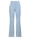 Lardini Woman Pants Pastel Blue Size 4 Cotton, Polyester, Elastane