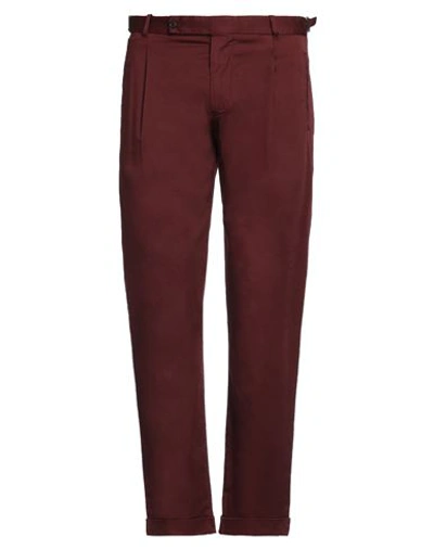 Berwich Man Pants Brick Red Size 32 Cotton, Elastane