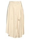 Peserico Woman Midi Skirt Cream Size 10 Cotton, Elastane In White
