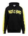 Moschino Logo Print Pullover Hoodie In Black