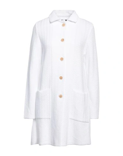 Albarena Woman Cardigan White Size L Cotton