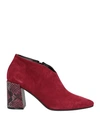 Paolo Mattei Woman Ankle Boots Brick Red Size 10 Soft Leather