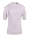 Filippo De Laurentiis Man Sweater Lilac Size 40 Cotton In Purple