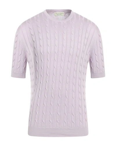 Filippo De Laurentiis Man Sweater Lilac Size 40 Cotton In Purple
