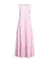 Caliban Woman Maxi Dress Pink Size 6 Cotton, Elastane