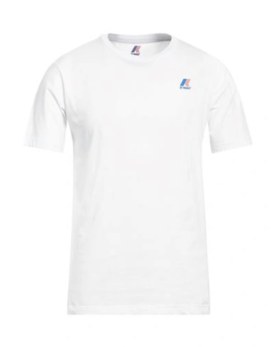 K-way Man T-shirt White Size Xxl Cotton