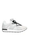 Pollini Woman Sneakers Light Grey Size 7 Leather, Textile Fibers In Grey