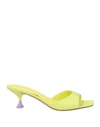3juin Green Fabric Stiletto Heels Sandals In Green