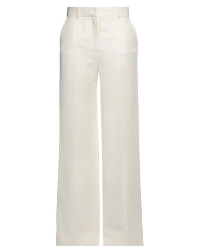 Paul & Joe Woman Pants Ivory Size 12 Viscose, Linen, Lyocell In White