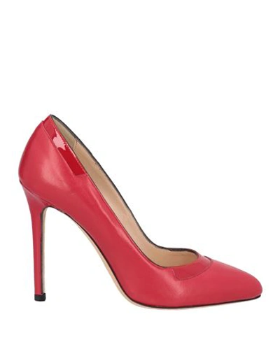 Ernesto Esposito Woman Pumps Red Size 11 Leather