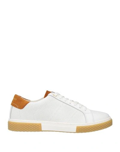 Baldinini Man Sneakers White Size 12 Leather