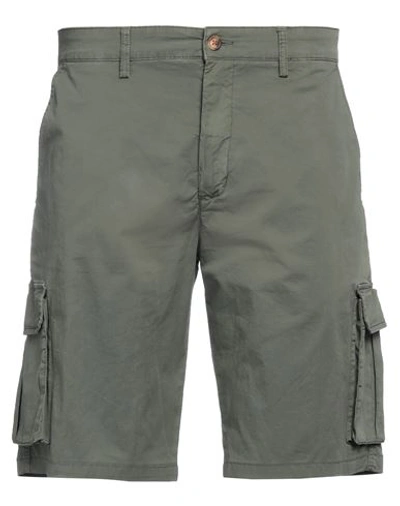 Homeward Clothes Man Shorts & Bermuda Shorts Military Green Size 38 Cotton, Elastane
