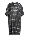 Brand Unique Woman Mini Dress Black Size 1 Cotton In Black