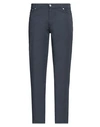 Trussardi Man Pants Navy Size 30 Cotton, Elastane In Navy Blue