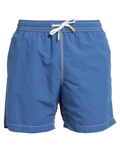 Hartford Man Swim Trunks Slate Blue Size L Polyamide In Blue