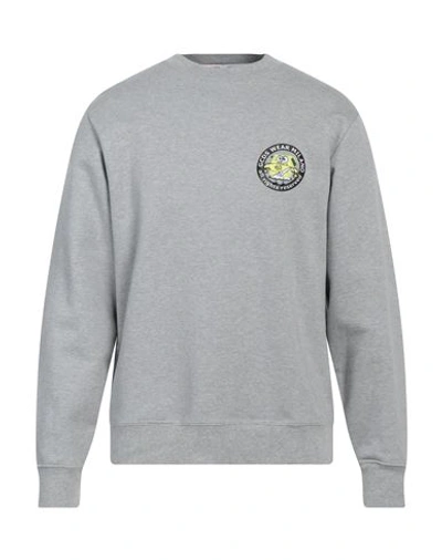 Gcds Man Sweatshirt Light Grey Size Xl Cotton