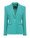 Pinko Woman Blazer Turquoise Size 6 Polyester, Elastane In Blue