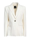 Pinko Single Breast Technic Tissue Blazer In Off White