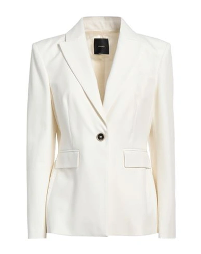 PINKO PINKO WOMAN BLAZER OFF WHITE SIZE 8 POLYESTER, ELASTANE