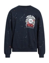 Massimo Sabbadin Man Sweatshirt Midnight Blue Size Xxl Cotton In Blue