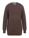 H953 Man Sweater Brown Size 42 Cotton