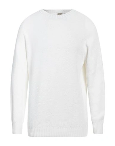 H953 Man Sweater White Size 44 Cotton