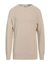 H953 Man Sweater Sand Size 42 Cotton In Beige